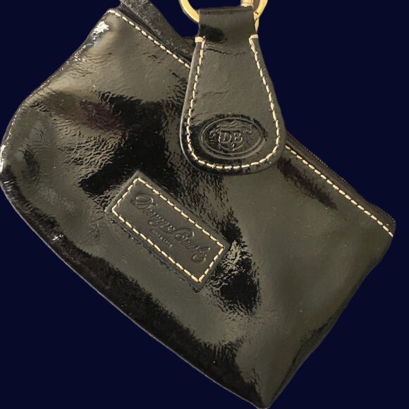 Dooney & Bourke Black Patten-Leather Florentine Wristlet with Bag Charm  NWOT - Picture 5 of 12